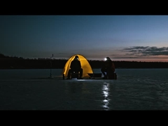 Lampu depan memancing diisi ulang hiking tahan air darurat LED